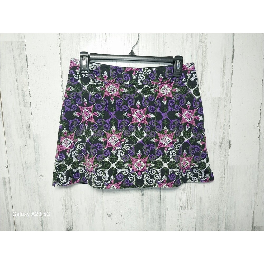Tranquility Colorado Pink White Black Swirls Skirt-Shorts Skort Sz S Stretch